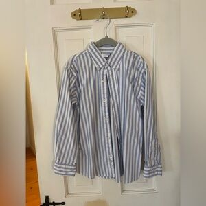 Boys Bella Bliss Long Sleeve Blue and White Button Down Size 6